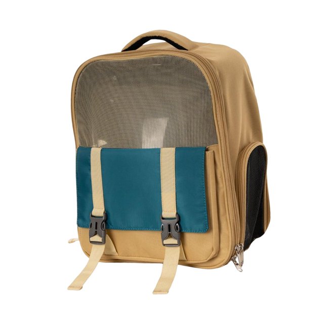Mochila portátil para gatos, transpirable, transparente, con ventana de malla, correa para el hombro, bolsa de viaje para perros, mochila Yinane Portador de viaje para gatos