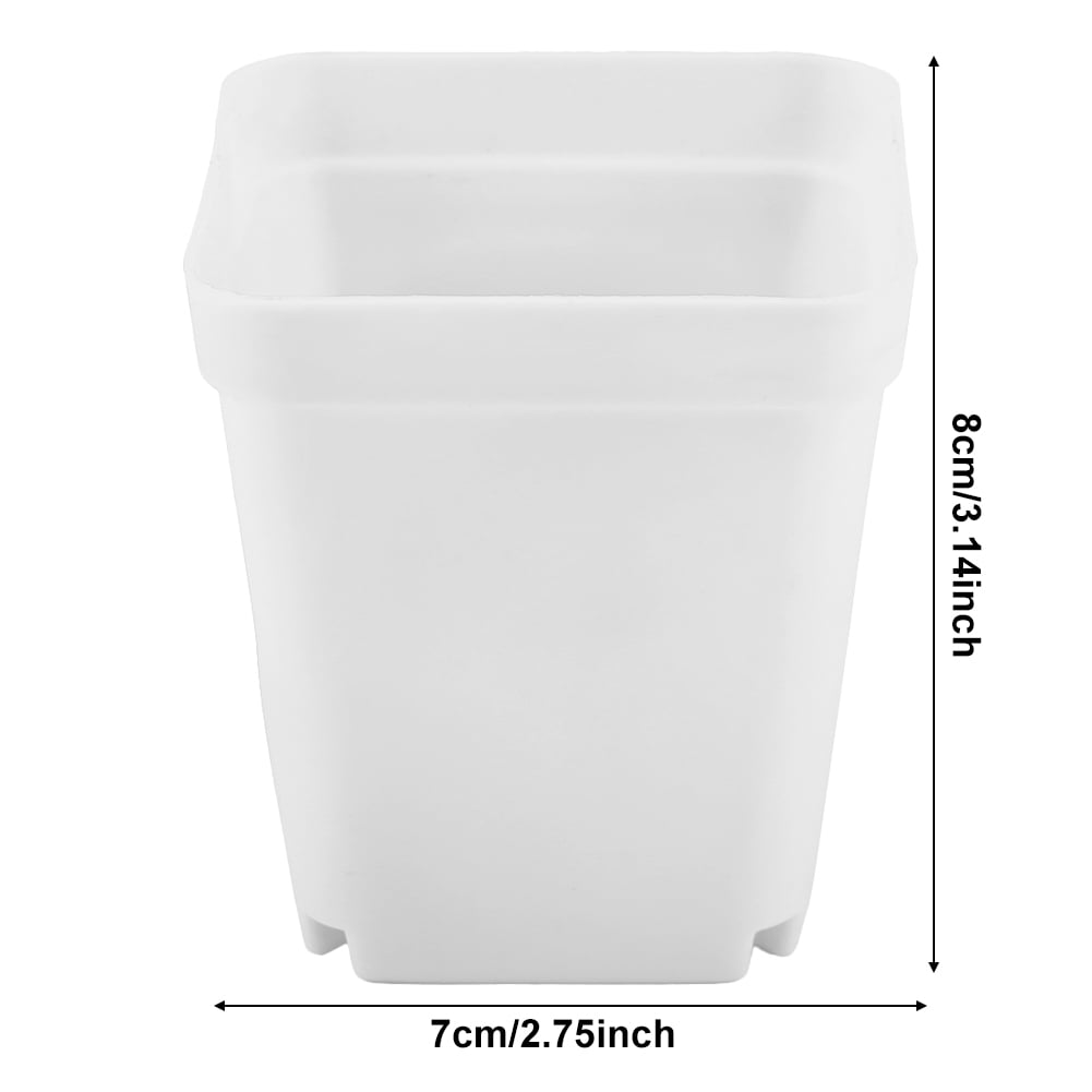 Flower Pots, 20pcs Mini Plastic Succulent Plant Pots, Square Planter Pots for Small Plants Flowers Cactus Home Office Decorations Decor