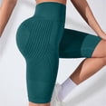 thumbnail image 3 of Women's Seamless High Waisted Yoga Biker Shorts, Butt Lifting Compression Athletic Shorts, Solid Color Workout Shorts for Gym, Running & Casual Wear(Dark Green,S), 3 of 6