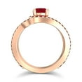 thumbnail image 4 of 2.50 Carat Round Cut Red Ruby & Garnet Gemstone Beautiful Proposal Ring for Ladies Solid 14K Rose Gold Size 9 by Diamond-Capitals, 4 of 8