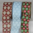 thumbnail image 2 of The Ribbon People Tan Brown and Red Christmas Snowflakes Ribbed Wired Craft Ribbon 2.5" x 20 Yards, 2 of 2