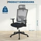 thumbnail image 4 of Yeshouse Silla de oficina ejecutiva de malla, diseño ergonómico de respaldo alto con reposabrazos 4D, ajuste lumbar y de reposacabezas, asiento deslizante, bloqueo de inclinación para oficina en casa, 4 of 9