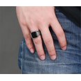 thumbnail image 2 of Ti de hombre con gema de ónix negro de personalidad simple europea y americana, 2 of 5