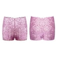 thumbnail image 7 of Yhong Kids Girls Sequin Hip Hop Jazz Dance Shorts Elastic Waist Sparkly Glitter Short Pants Birthday Pink 145-160/16, 7 of 7