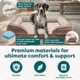 thumbnail image 5 of FurHaven Pet Products | Cooling Gel Memory Foam Orthopedic Perfect Comfort Velvet Waves Sofa-Style Couch Pet Bed for Dogs & Cats, Brownstone, Jumbo Plus, 5 of 9