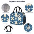 thumbnail image 4 of Obrewu Blue and Beige Modern Art Geometric Lunch Bag for Adult, Insulated, Leakproof, Oxford Cloth, 4 of 7