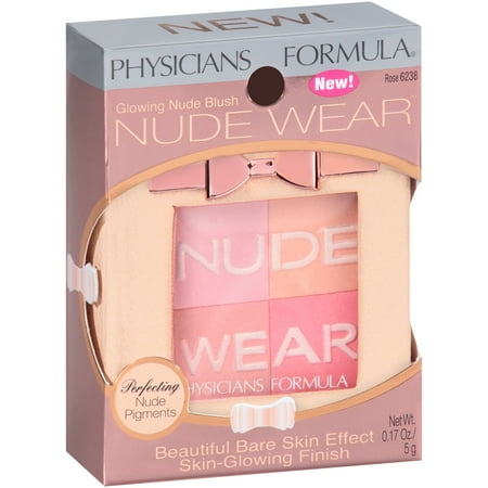 Physicians Formula Nude Wear Glowing Nude Rose 6238 Blush .17 oz. (Best Physicians Formula Blush)