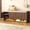 Walnut, variant on 39.4" Fluted Shoe Storage Bench, Entryway Bench with Linen Seat Cushion, Shoe Cabinet Bench with Adjustable Shelf and Built-in LED Sensor Light, Bench for Bedroom End of Bed, Natural Oak