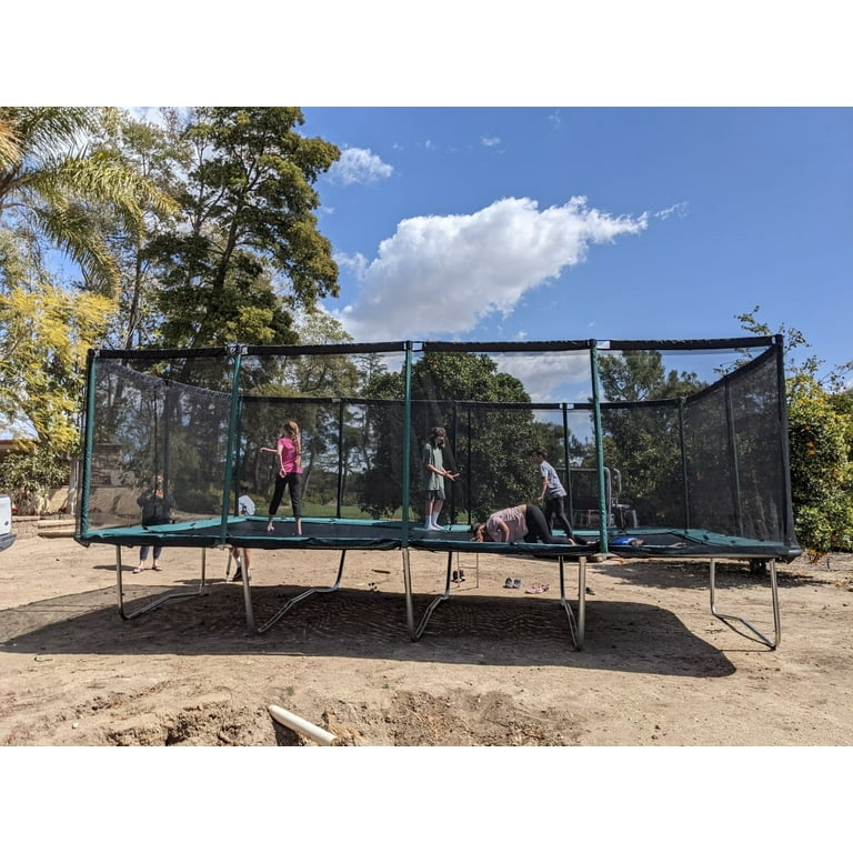 Galactic Xtreme 10x23 FT Outdoor Rectangle Trampoline with Net Enclosure  750Lbs Heavy Weight Jumping Capacity - Outdoor Gymnastics Trampolines for