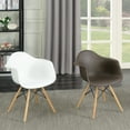 thumbnail image 3 of Furniture of America Shego Modern Plastic Accent Chairs - Set of 2, White, 3 of 6
