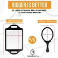 thumbnail image 4 of Mirrorvana X-Large Barber Hand Mirror with Double Comfy Grip Twin Handles - Black (14" x 8.5"), 4 of 9