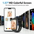 thumbnail image 2 of Fitness Tracker Smart Watch for Women Men Make/Answer Calls with Fitness and Wellness Tracking 100+ Sports Modes Step Calorie Counter IP68 Waterproof Fits for Android and iPhone, Black, 2 of 8
