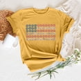 thumbnail image 2 of WZXFASHION T-shirt Femme 2D Jour de l'Indépendance Imprimé Drapeau Décontracté Sport Manches Courtes 50 % de Réduction Liquidation T-shirt Manches Courtes Femme, 2 of 7