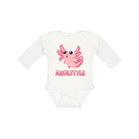 Inktastic Axolittle Cute Baby Axolotl Boys or Girls Long Sleeve Baby Bodysuit