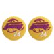 thumbnail image 1 of 1 par de tapas basculantes de repuesto para accesorios de mando de PS4/PS5 Baloncesto Amarillo, 1 of 10