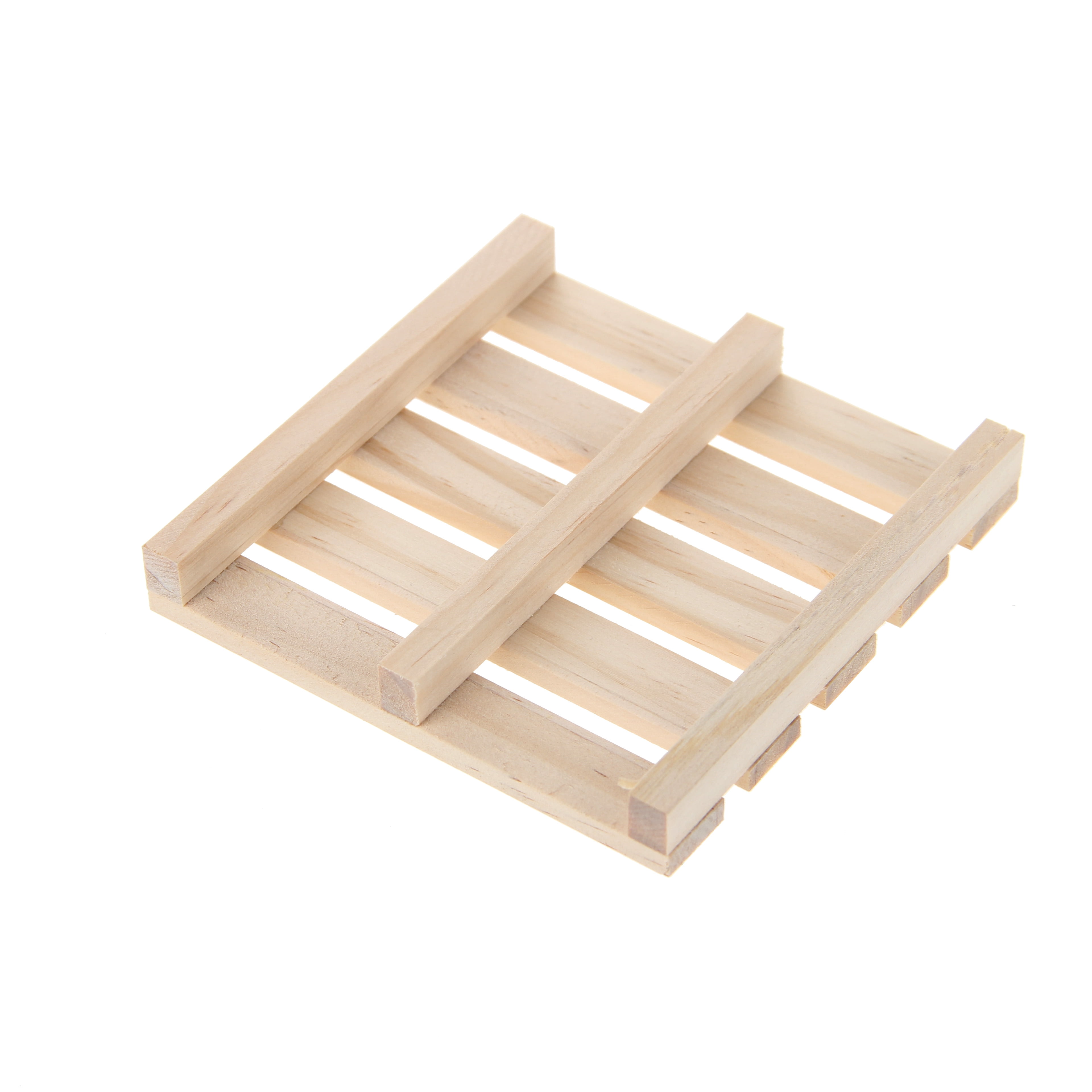 Make Market Unfinished Wood Pallet Coaster - 4" - 12 Pack