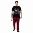 thumbnail image 3 of LuLiaMenton Matching Couples New Year Pajamas 2027 Red Plaid Short Sleeve Long Pants Set, 3 of 5