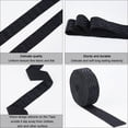 thumbnail image 5 of 5 Yards Silicone Elastic Gripper 1.2 Inch Non-Slip Black Stretch Webbing Ribbon Gripper Tape Band for Sewing Craft Waistband Wig Clothing Accessories, 5 of 5