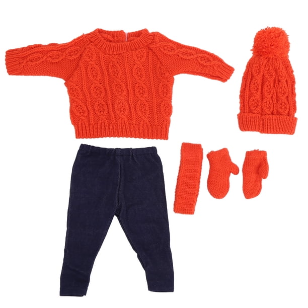 Traje para muñeca bebé, ropa para muñeca, suéter, pantalones, sombrero para muñeca, suéteres para muñeca, muy versátiles