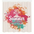 thumbnail image 3 of Ambesonne Saying Shower Curtain, Lettering and Palms, 69"Wx84"L, Multicolor, 3 of 5
