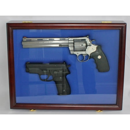 Pistol Airsoft Gun / Handgun display case shadow box, Lockable GN01