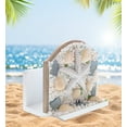 thumbnail image 2 of CoTa Global Nautical Napkin Holder with Oceanic Seashell and Starfish Decor - Handcrafted Tabletop Display Tissue Holder, Unique Ocean Themed Decor for Bathroom or Kitchen Accessories - Color May Var, 2 of 7