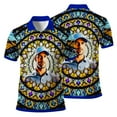thumbnail image 2 of HOMYGIFTS Custom Face Men’s Golf Polo Shirt – Personalized Stained Glass Mandala Design, Unique Gift for Golfers & Special Occasions, 2 of 10