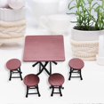 thumbnail image 3 of Dollhouse Foldable Table and Chairs Miniature Furniture for Dollhouse 1:12 Scale, 3 of 4