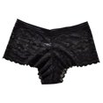 thumbnail image 2 of Cotton High Waist Underwear for Women Women's Large Size High Waist Briefs Breathable Thin Thong Lace Breathable Seamless Underwear Plus Size Underwear Black 3XL, 2 of 3