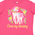 thumbnail image 4 of Inktastic I Love My Mommy Unicorn with Pink and Yellow Flowers Boys or Girls Toddler T-Shirt, 4 of 5