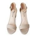 thumbnail image 6 of J. Adams Daisy Block Heel Sandals, Ankle Strap Block Heels Open Toe Dress Shoes, Chunky Heels Comfortable and Stylish for Women, 6 of 7