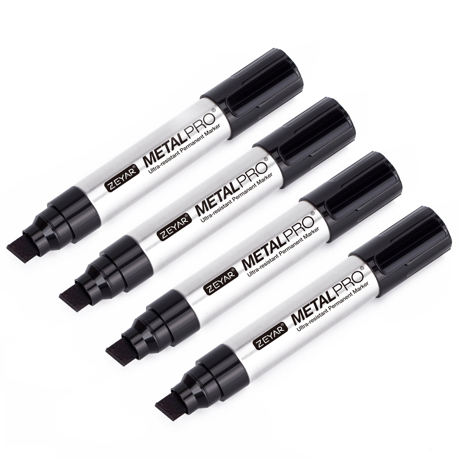 ZEYAR Permanent Markers, JUMBLE Size, Set of 4, Premium Waterproof
