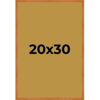20x30 Shadow Box Frame Light Brown Real Wood with a Gold Acid-Free Backing | 3/4" of Usuable Depth