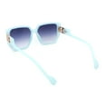 thumbnail image 4 of Womens Oversize 90s Diva Designer Fashion Rectangle Butterfly Sunglasses Teal - Blue, 4 of 4