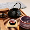 thumbnail image 3 of IDEANATEGRATE 4Pcs Insulated Tea Coasters Bamboo Creative Cup Mat Protect Table For Housewives, 3 of 8