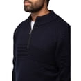 thumbnail image 4 of X RAY JEANS Mens Pattern Block Quarter Zip Sweater, Navy, L, 4 of 6