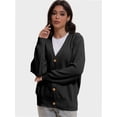 thumbnail image 5 of Cardigan Sweaters for Women Oversized Chunky Knit Long Cardigan Open Front Button Cardigans Trendy Fall, 5 of 6