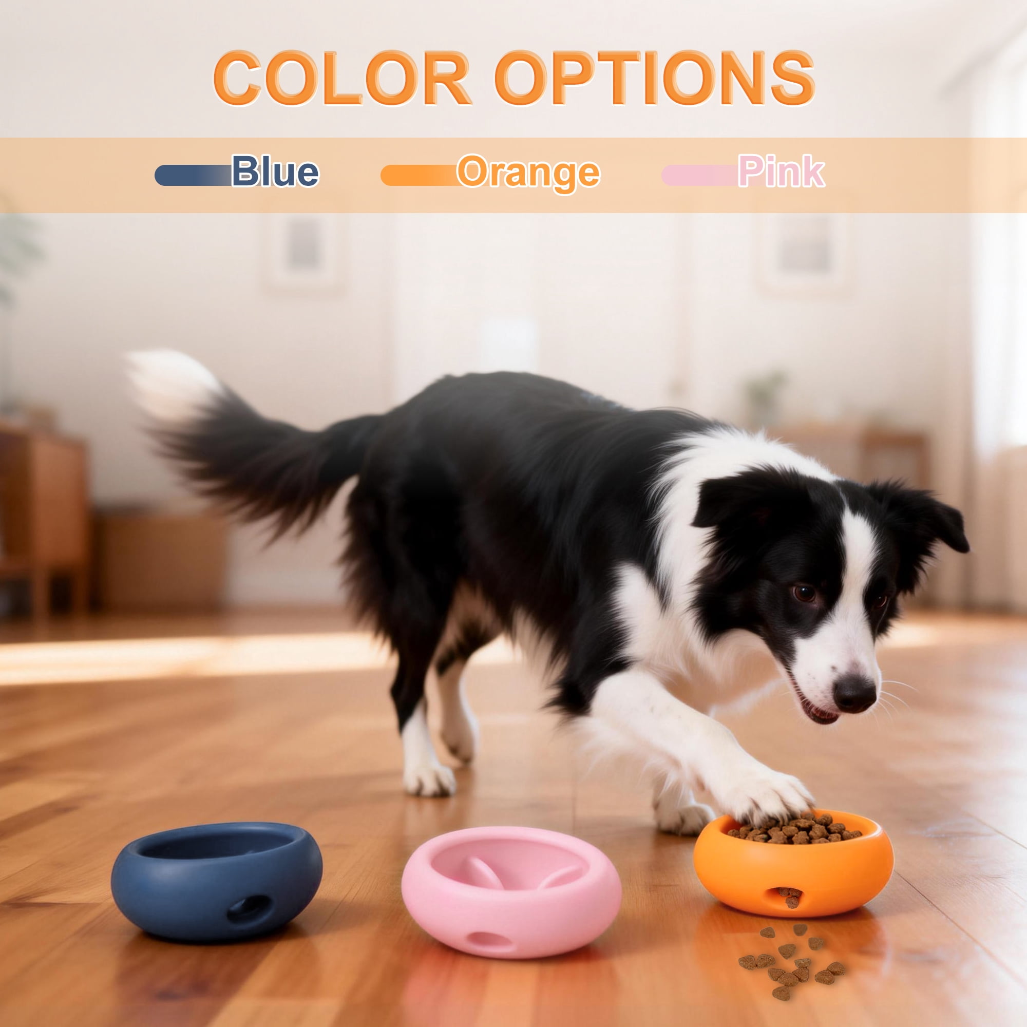 Unique Bargains Dog Enrichment Toys Durable Silicone Interactive Engagement Slow Feeder Dog Bowls Pink