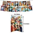 thumbnail image 3 of Decoraciones para fiesta de cumpleaños con temática de Luffy de ONE PIECE, vajilla desechable, juguetes para bebés, vasos de papel, platos, servilletas y suministros de fondo, 3 of 5
