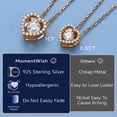 thumbnail image 6 of MomentWish Moissanite Heart Necklaces for Women Simulated Diamond Dance Pendant Rose Gold Plated,Sparkling Gift for Her, 6 of 8