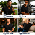 thumbnail image 3 of Cottmark Men’s V-Neck Classic Soft T-Shirt, Black, Size 3XL, 6-Pack, 3 of 10
