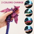 thumbnail image 4 of Bamboohart 4PCS 3D Printed Dragon Egg  Easter Eggs Mythical Dragon Eggs with Dragon Inside  Mystery Crystal Dragon Egg Fidget Toys Surprise  Articulated Crystal Fidget Toys for Kid, 4 of 7