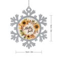 thumbnail image 2 of Metal Snowflake Christmas Ornaments Autumn Thanksgiving Pumpkin Christmas Keepsake Beautiful Fall Wreath with Sunflowers Holiday Ornament for Home Christmas Tree Decor Best Gifts for Christmas, 2 of 8