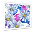 thumbnail image 2 of Designart 'Daisies On Red and Blue Backgorund' Traditional Framed Art Print, 2 of 4