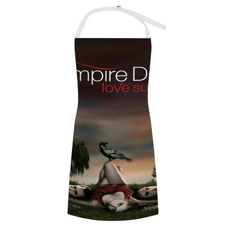 

The Vampire Diaries-theme Cooking Aprons Home Essentials Grilling Kitchen Aprons With Pockets For Men Women House Gifts