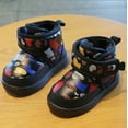 thumbnail image 2 of Toddler Boots Winter Girls Warm Lined Boots Printed Non Outdoor Cold Weather Footwear Thick Insulated Sole Toddler Kids Footwear Kids Boots Girls Black 6 Years-7 Years, 2 of 6