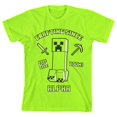 thumbnail image 1 of Minecraft Crafting Since Alpha Kids Green T-Shirt, 1 of 2