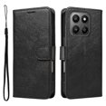 thumbnail image 1 of Compatible For Honor 400 Smart 4G Leather Wallet Case with Strap Solid Color Phone Stand Cover, 1 of 5