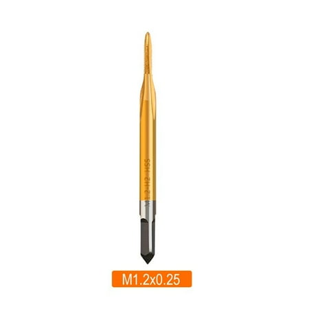 

HSS Titanium Coating Screw Tap Drill Bit M1-M1.8 Straight Flute Thread Tap