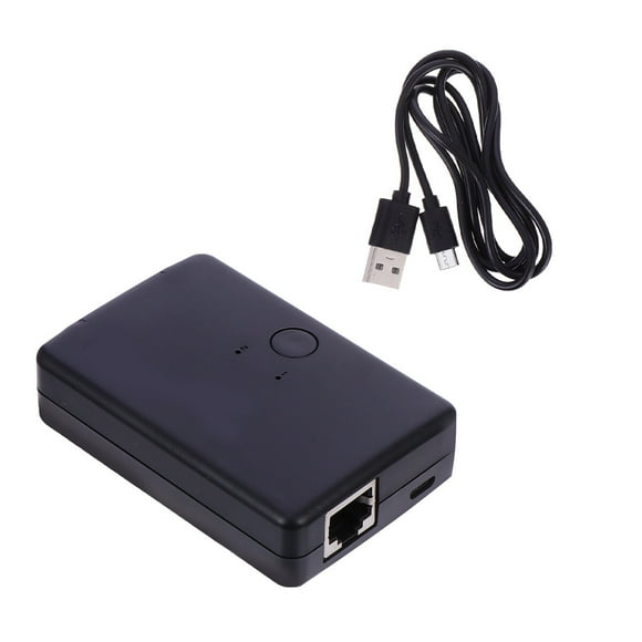 OULII Ethernet Port Splitter Network Hubs ABS Black 1Set